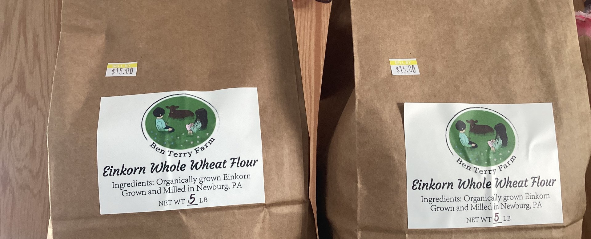 we grow organic spelt for Small Valley Milling, and this is some of their products