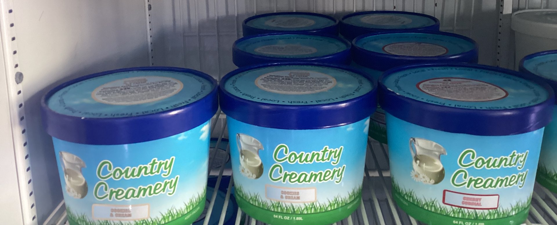 Ice Cream gallons, half gallons, and pints